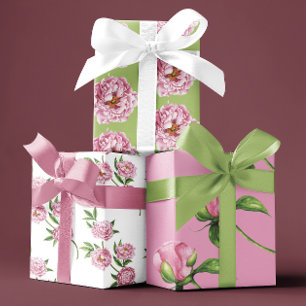 Papier à écouvillonnage de pivoine Feuille plate E