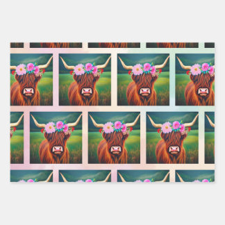 Papier à écouvillonnage de vache Higland - Feuille