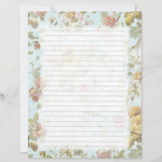 Papier à écriture vintage à papier à papier Rose