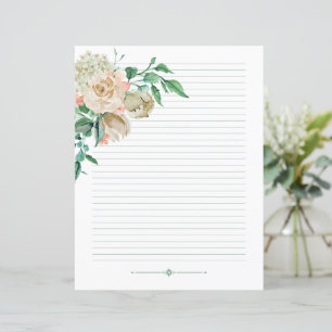 Papier à écritures recouvert - roses d'aquarelle c