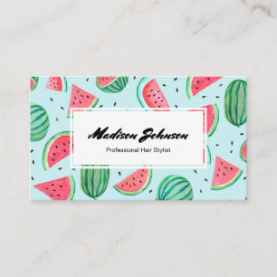 Papier à en-tête pastèque personnalisé   Cartes de