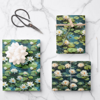 Papier à enveloppement à étang Lily