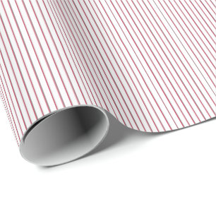 Papier à enveloppement cadeau rayé-Rouge-Blanc 0