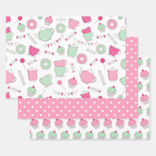Papier à enveloppement cadeau Tea Party