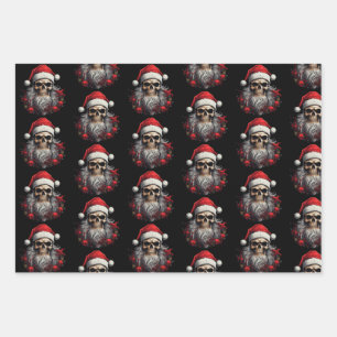 Papier à enveloppement crânien père Noël