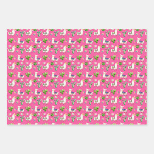 Papier à enveloppement de flamme rose chaud/Cactu