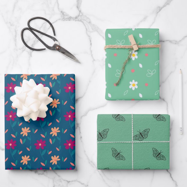 Papier à enveloppement floral (Recto)