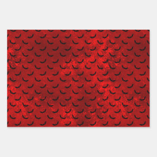 Papier à enveloppement gothique rouge et noir