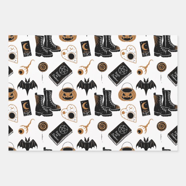 Papier à enveloppement Halloween en cuisine (Devant)