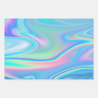 Papier à enveloppement holographique coloré