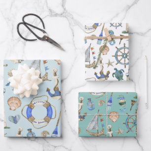 Papier à enveloppement pour thème nautique