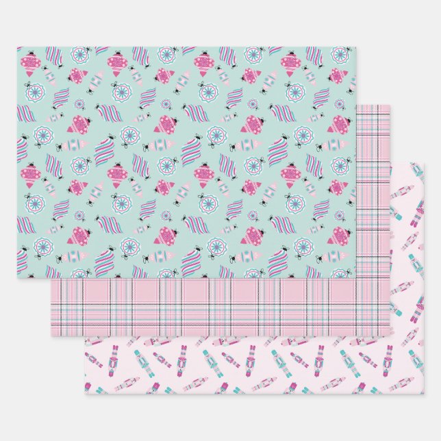 Papier à enveloppement Whimsical ensemble de 3 feu (Lot)