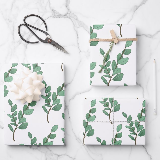 Papier à envelopper à l'eucalyptus (Recto)