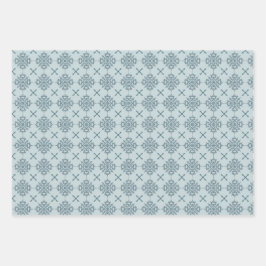 Papier à envelopper avec des flocons de neige
