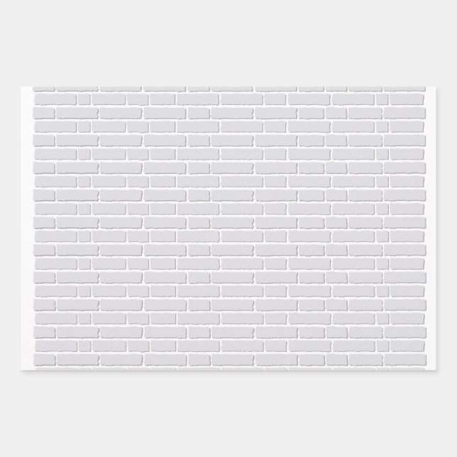 Papier à envelopper avec mur en briques blanches (Devant)