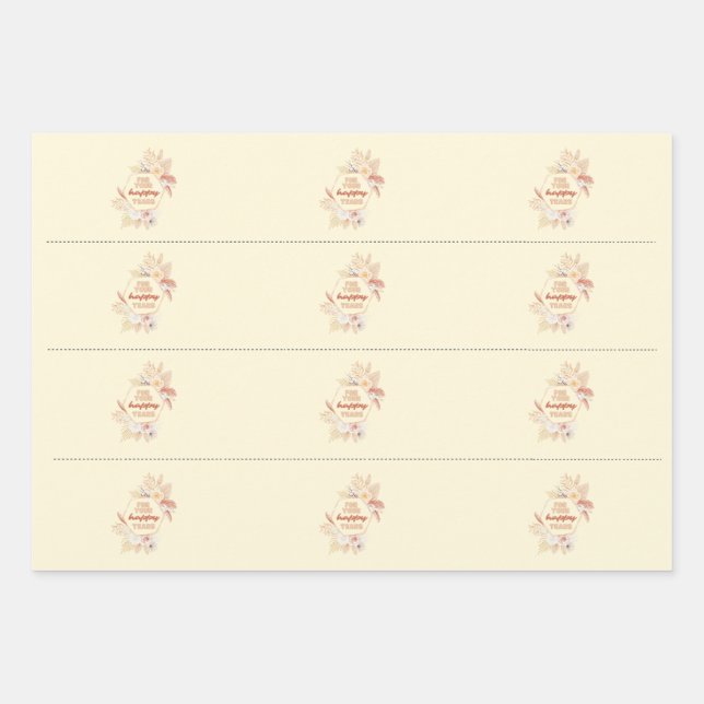 Papier à envelopper de tissus Joyeuses larmes (Devant 2)