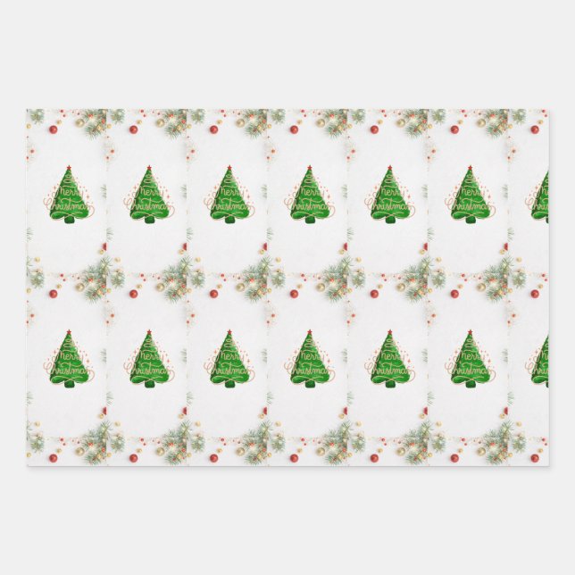 Papier à envelopper Feuille plate de 3 (Devant)