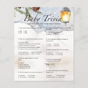 Papier À feuillage persistant Baby Trivia Baby shower Jeu