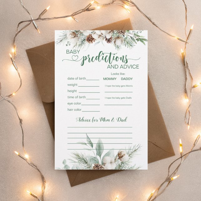 Papier À feuillage persistant hiver Baby Prediction and A (Créateur téléchargé)