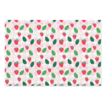 Papier à fraise et En vichy rose et vert