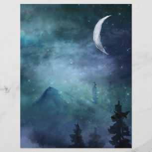 Papier à gratte-ciel mystique de la forêt de minui