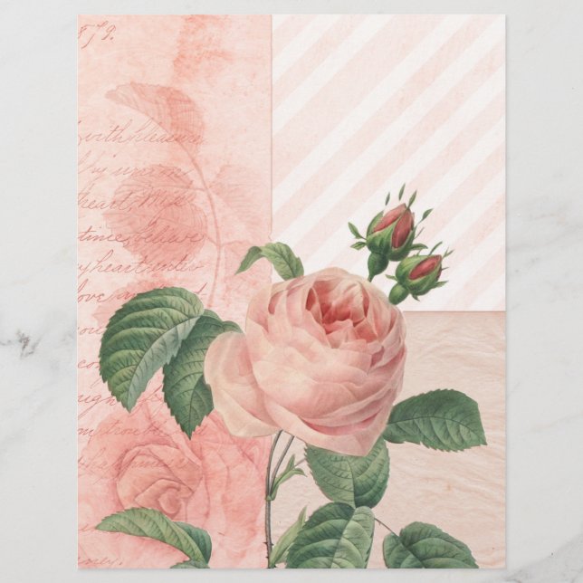 Papier à gratte-ciel rose vintage (Devant)