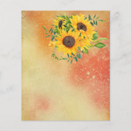 Papier à gratte-ciels à tournesol jaune et rouge