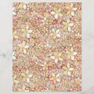 Papier à gratter à fleurs de style détresse Brown