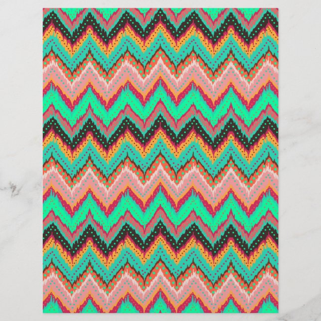 Papier à gratter en chevron à maille flamme 8,5 x  (Devant)
