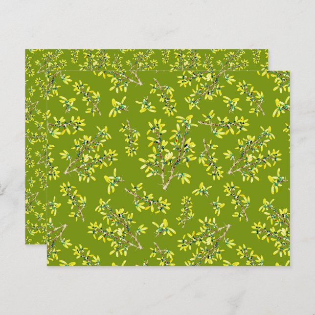Papier à gratter vert à épines noires (Devant / Derrière)