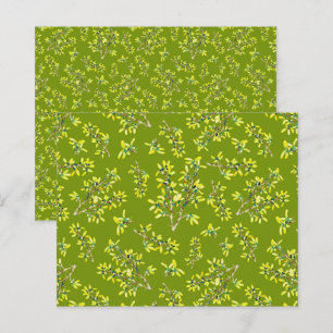 Papier à gratter vert à épines noires