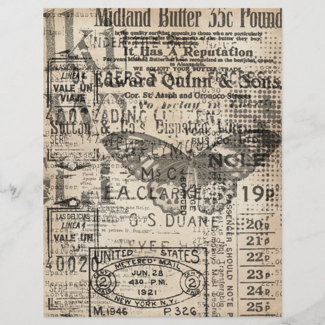 Papier à gratter vintage (Devant)