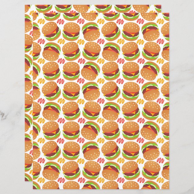 Papier à grattoir Hamburgers (Devant / Derrière)
