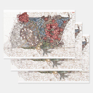 PAPIER À LAVAGE : WILLIAM MORRIS : HONEYSUCKLE