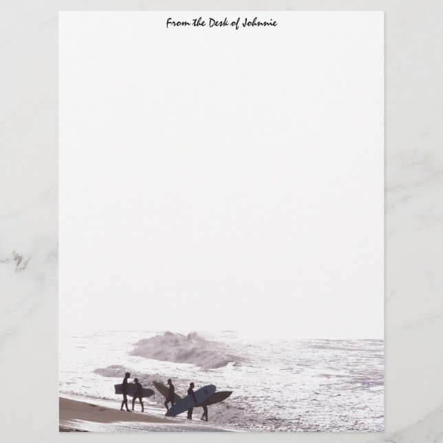 Papier à lettre personnalisé de Surfers Beach (Devant)
