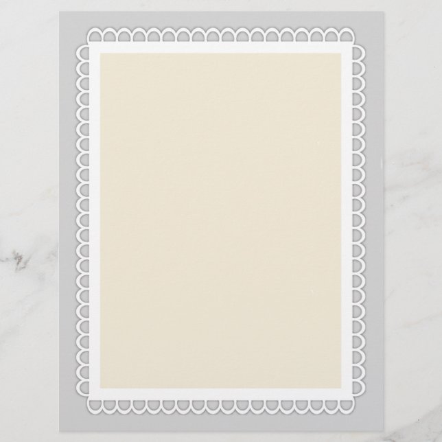 Papier à lettres à dentelle personnalisable (8,5 x (Devant)