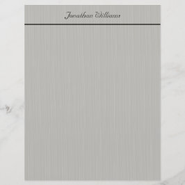 Papier à lettres d'affaires gris élégant personnal