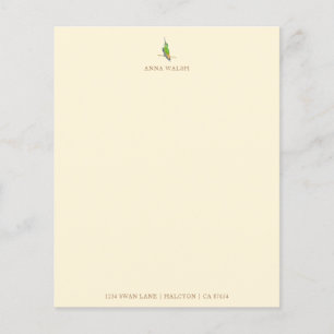 Papier à lettres Ecru Hummingbird personnalisé