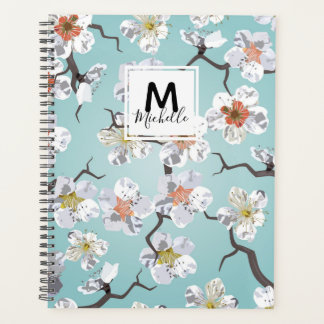 Papier à lettres en fleurs de cerisier blanc Monog