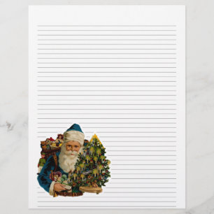 Papier à lettres en-tête à linge de Noël Vintage