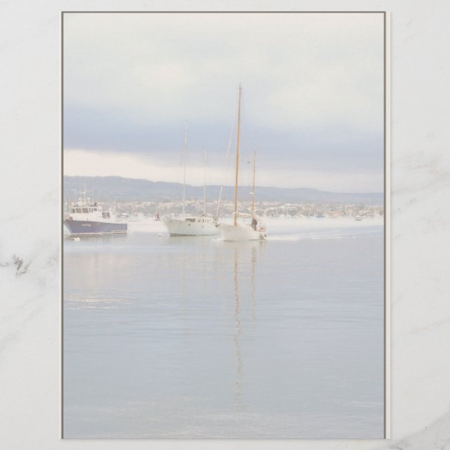 Papier à lettres en-tête des bateaux de port (Devant)
