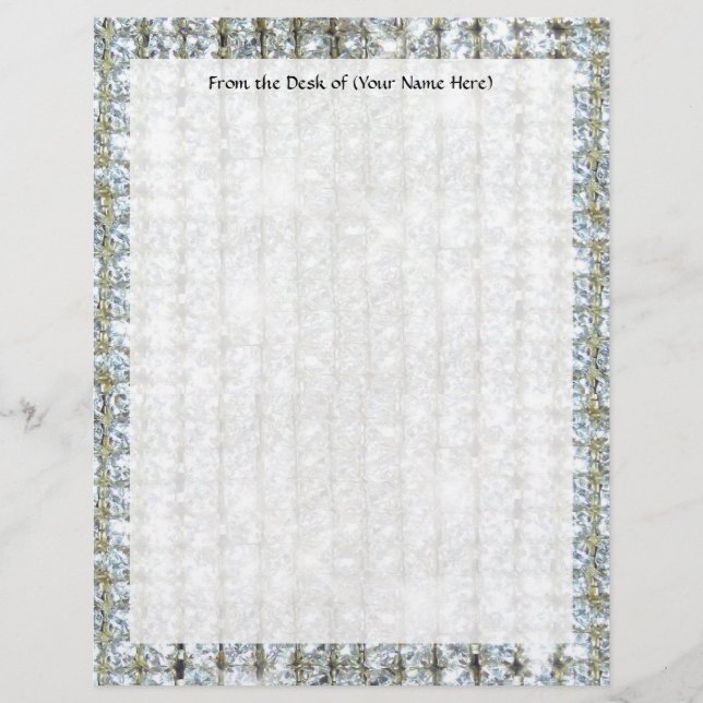 Papier à lettres Faux Bling personnalisé en-tête p (Devant)