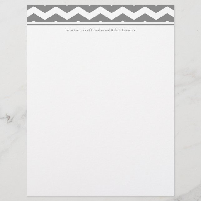 Papier à lettres personnalisé gris avec texte en-t (Devant)