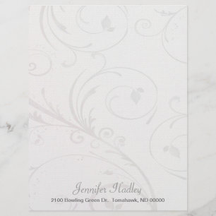 Papier à lettres personnalisé Gris et blanc