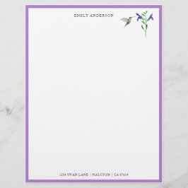 Papier à lettres personnalisées pour colibri