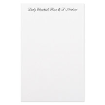 Papier à lettres personnel officiel