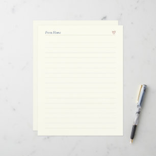 Papier à lettres pour lettres de chez soi pour Boo