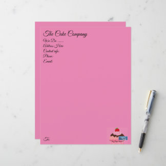 Papier à lettres rose(Cupcake) RFPMDesigns ©️ 2024