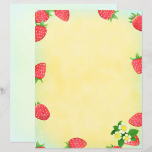 Papier à lettres Strawberry Blue
