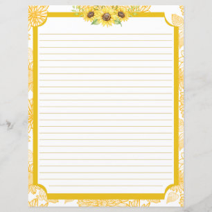 Papier à lettres tournesol